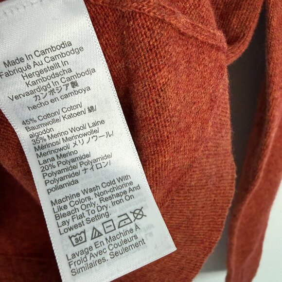 J. Crew Factory Cotton-Wool Blend Teddie Sweater Crewneck Clay Size Small S EUC - Picture 5 of 8